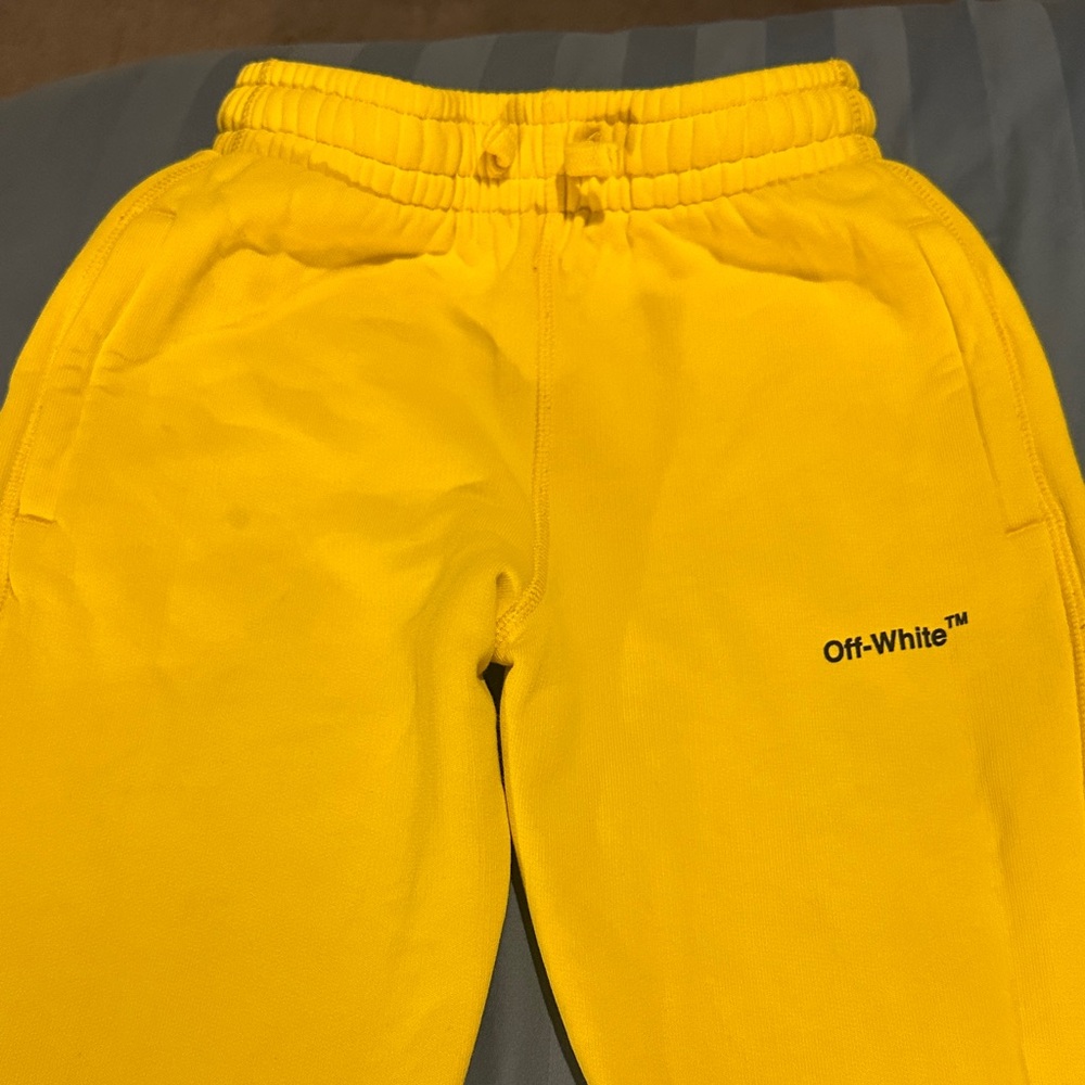 Off-White Kids Bright Yellow Sweatpants